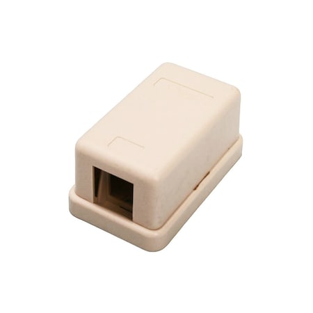 Quest Technology International Unloaded Keystone Surface Mount Box - 1-Port, Ivory NSB-5211